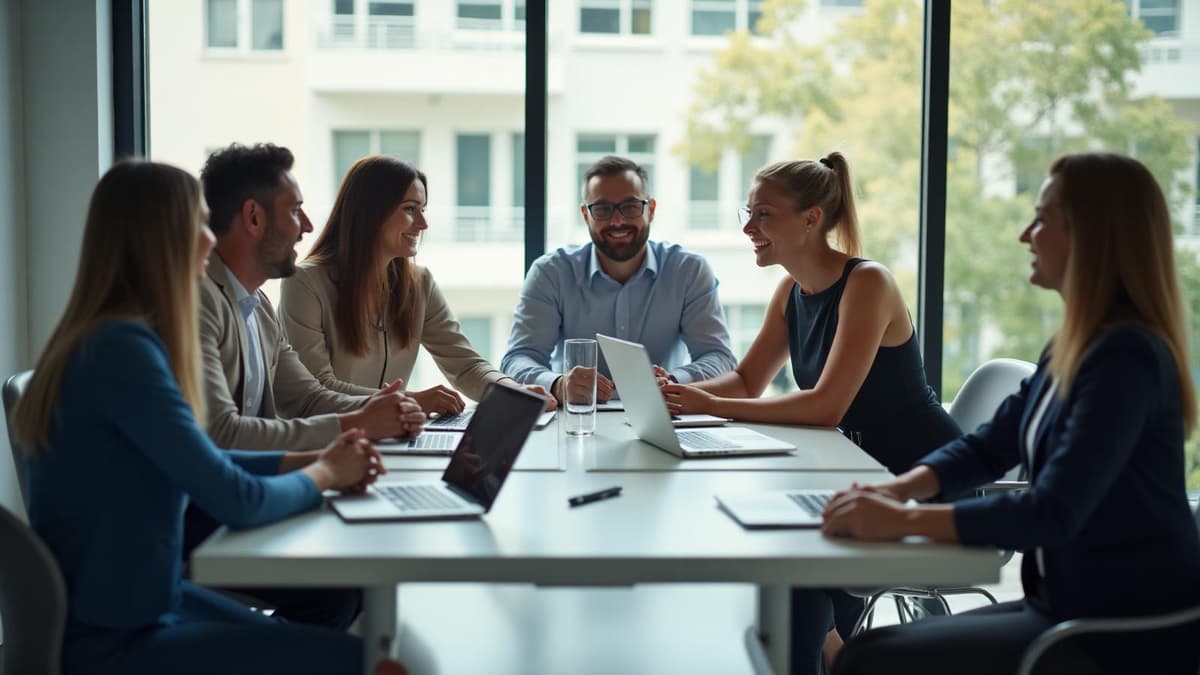 Business team collaborating